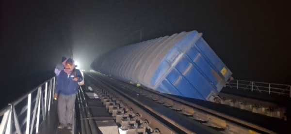 Freight Train Plunges into River