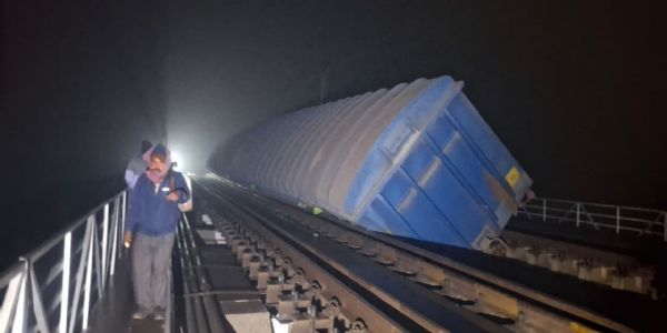 Freight Train Plunges into River: Chaos Grips Bihar Rail Line