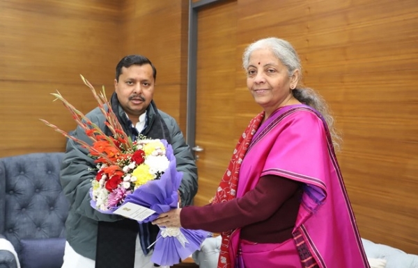 Finance Minister Nirmala Sitharaman Meets BJP National Working President Nitin Nabin