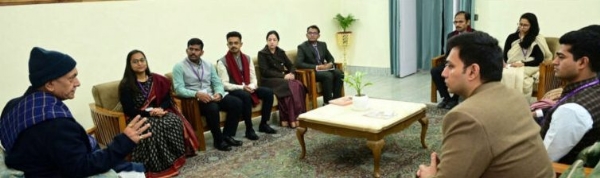 LG Manoj Sinha Interacts With IAS Officer Trainees Of 2025 Batch