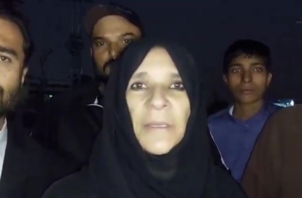 Dr. Uzma Khan, sister of former Pakistan PM Imran Khan, speaks to the media after visiting him in the Adiala Jail.