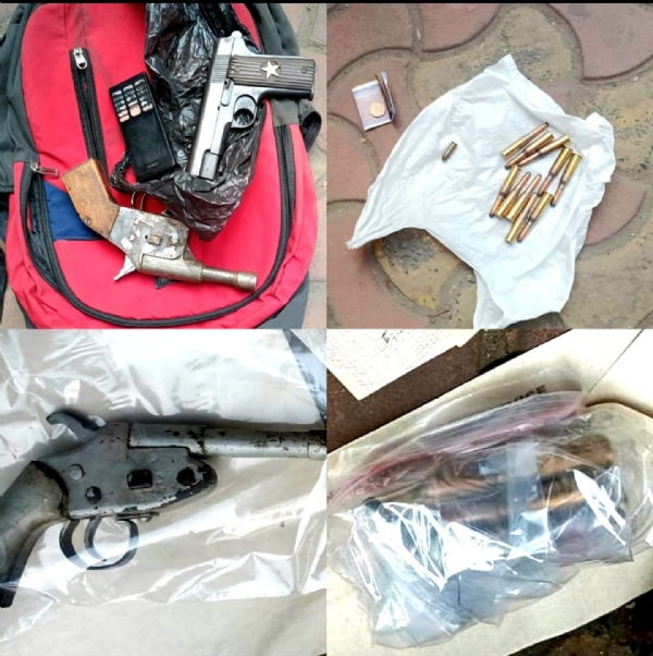 The recovered firearms The recovered firearms