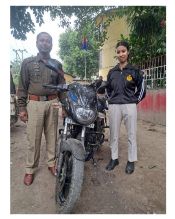 Image of the recovered Stolen Motorcycle.