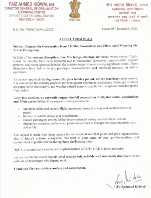 DGCA Rolls Back Weekly Rest Rule, Appeals for Pilot Cooperation Amid IndiGo Crisis DGCA Rolls Back Weekly Rest Rule, Appeals for Pilot Cooperation Amid IndiGo Crisis
