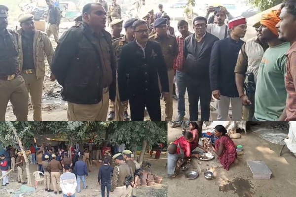 District Magistrate Avinash Singh and SSP Anurag Arya conducting raids