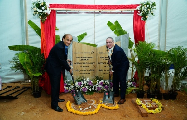 Officials from Tata Advanced Systems and Lockheed Martin performed a Bhoomi Pujan (groundbreaking ceremony). Officials from Tata Advanced Systems and Lockheed Martin performed a Bhoomi Pujan (groundbreaking ceremony).