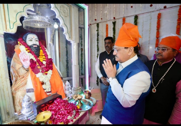 JP Nadda pays tribute to Sant Ravidas on his birth anniversary