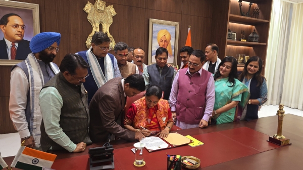 Delhi Chief Minister Rekha Gupta taking charge on Thursday