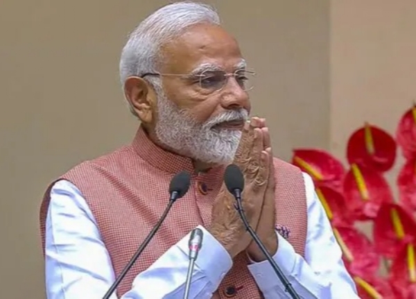 Prime Minister Narendra Modi addresses the 98th Akhil Bharatiya Marathi Sahitya Sammelan(@NarendraModi)