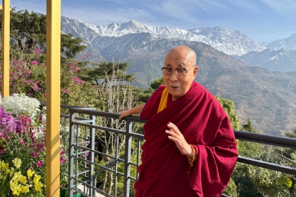 His Holiness the Dalai Lama back at his residence in Dharamsala, HP(source -X)