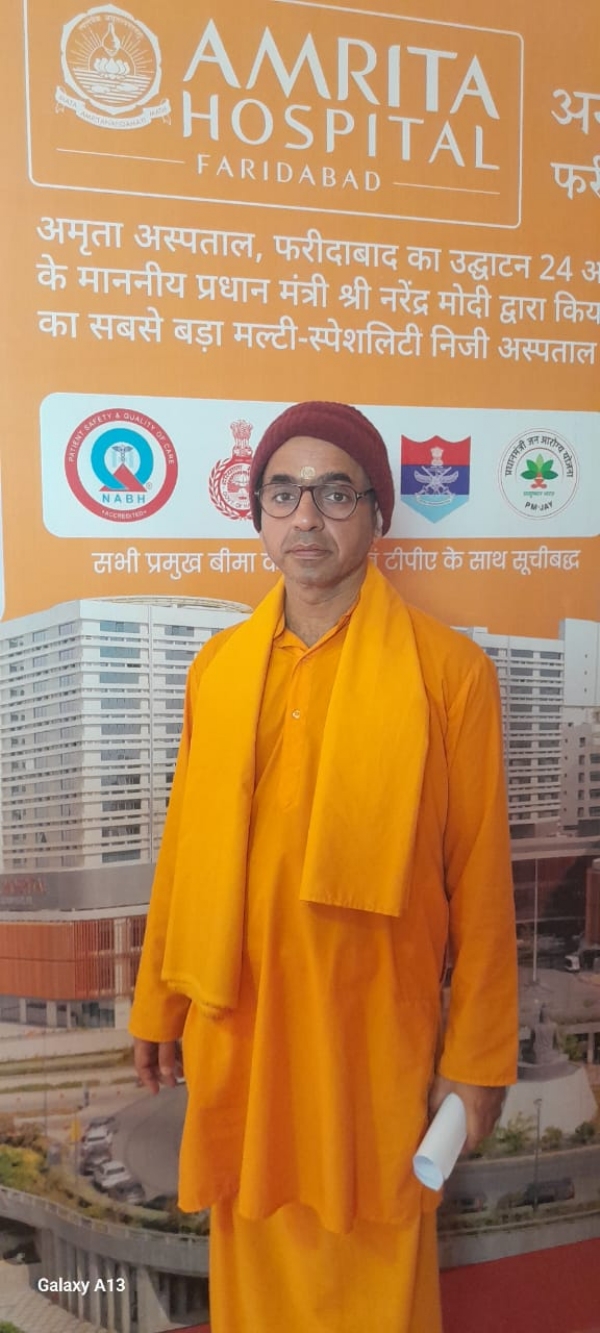 Swami Nijamritananda Puri, Administrative Director of Amrita Hospital, Faridabad