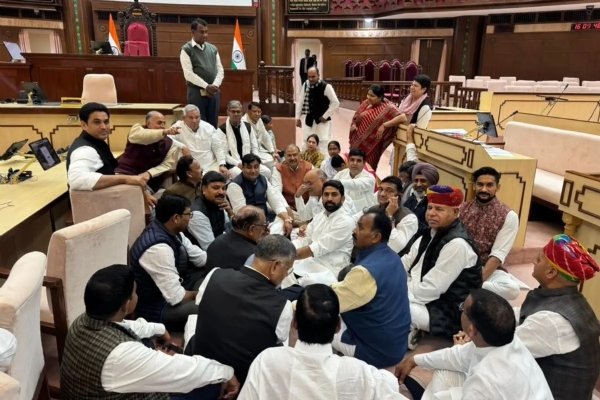 Congress MLAs Protest Overnight in Rajasthan Assembly