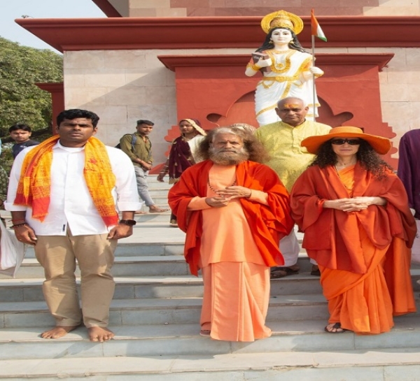 K. Annamalai at Parmarth Niketan camp