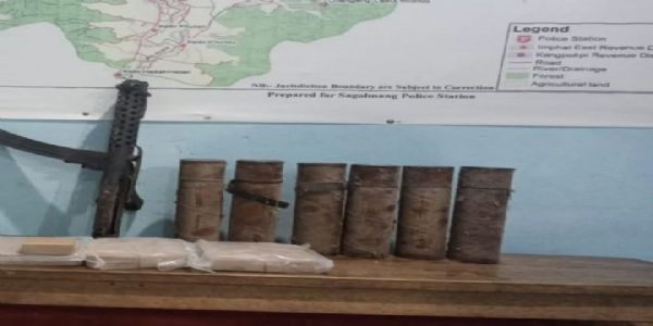 Weapons and explosives surrendered in Manipur on Governor