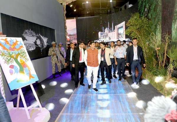 MP CM inspected the venue of Global Investors Summit in National Human Museum premises