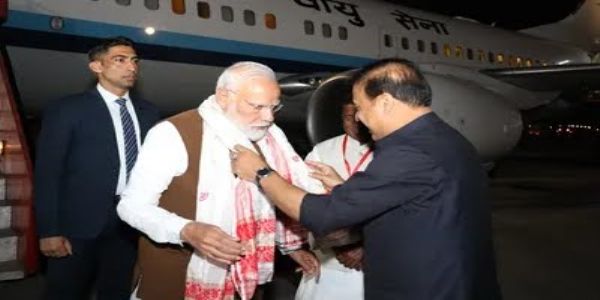 PM Modi arrives in Guwahati for 