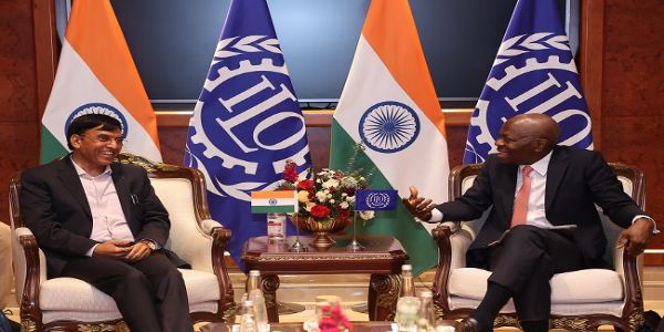 Mandaviya and ILO Director General Houngbo discuss cooperation to enhance labor welfare