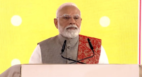 Prime Minister Narendra Modi addressing the summit in Guwahati on Tuesday