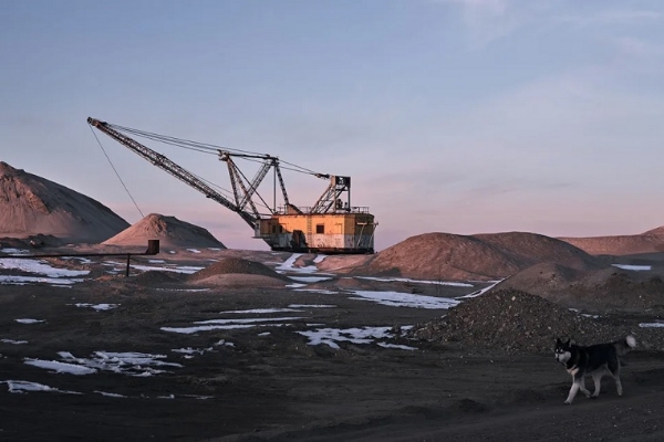 Graphite deposits in the Zhytomyr region of Ukraine. This photo was taken on February 25.