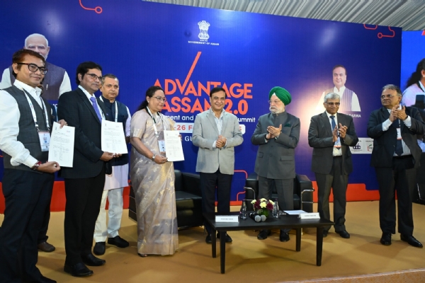 CM Sarma with Union Minister Puri in Advantage Assam..