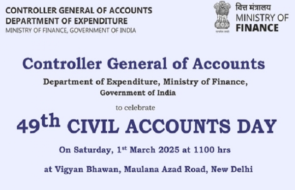 FM to preside over as Chief Guest for 49th Civil Accounts Day celebrations on March 1