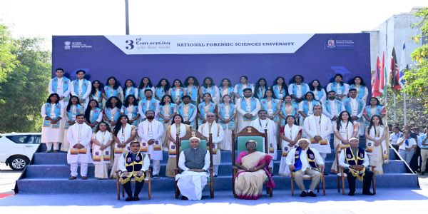 Prez Graces Convocation Ceremony of National Forensic Science University