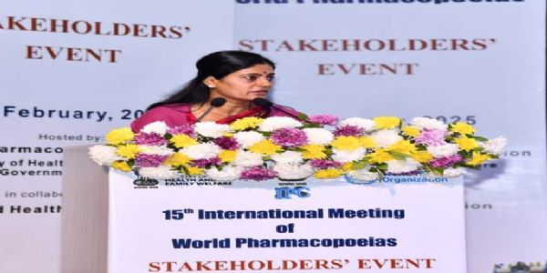 Union MoS for Health and Family Welfare, Anupriya Patel addresses at 15th International Meeting of World Pharmacopoeias