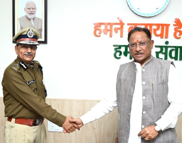 Newly appointed Director General of Police Arun Dev Gautam made a courtesy call on Chief Minister Sai