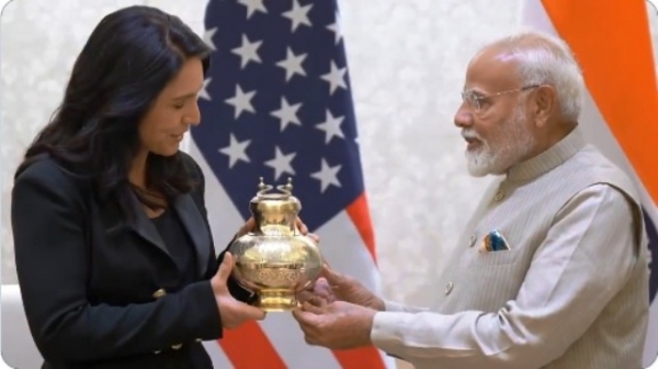 DNI Tulsi Gabbard met with Prime Minister Narendra Modi in New Delhi on Monday.