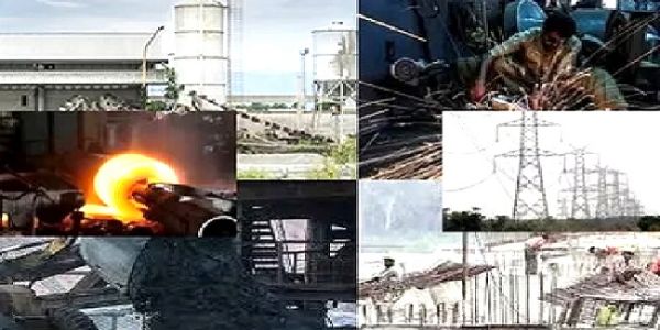 Gowth rate of eight major core industries in the country stood at 3.8 % for March 2025