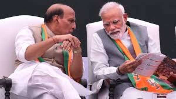Rajnath Singh and PM Modi