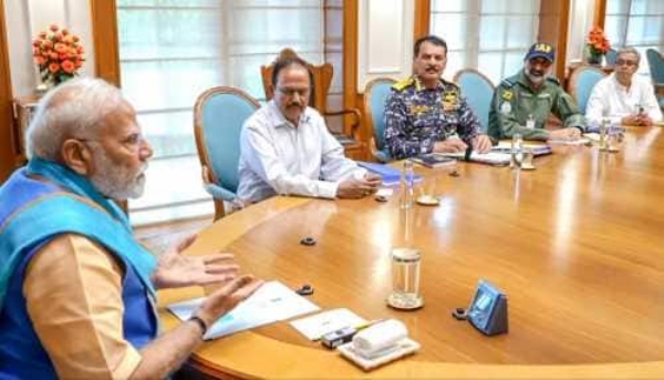Prime Minister Narendra Modi held a high-level meeting at his residence on Lok Kalyan Marg to assess the security situation on Saturday Prime Minister Narendra Modi held a high-level meeting at his residence on Lok Kalyan Marg to assess the security situation on Saturday