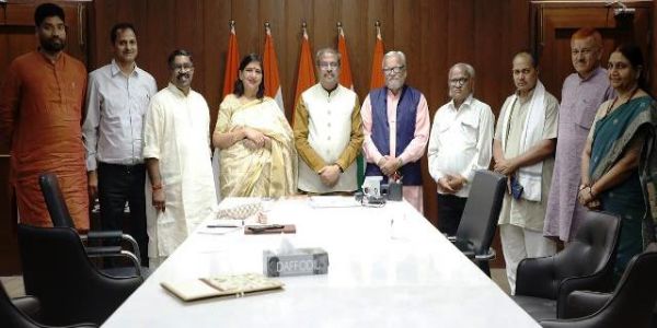 Delegation of Education Culture Uplift Trust meets Dharmendra Pradhan