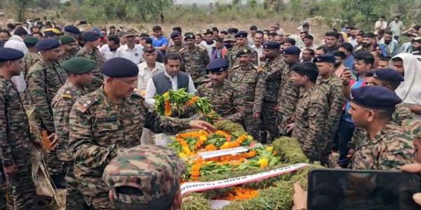 Martyr Harish Singh cremated with full Army honor in his native village