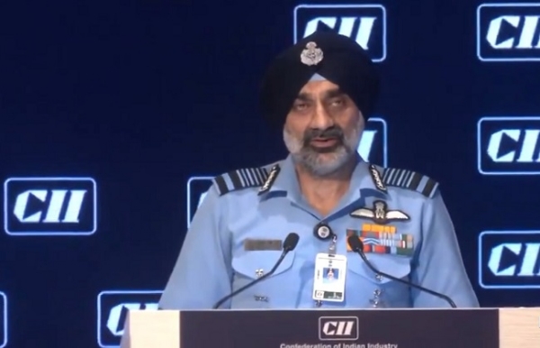 Air Chief Marshal A.P. Singh addressing the annual business summit of CII.