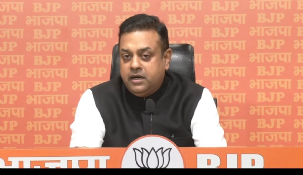 During a press conference, BJP spokesperson Sambit Patra. During a press conference, BJP spokesperson Sambit Patra.