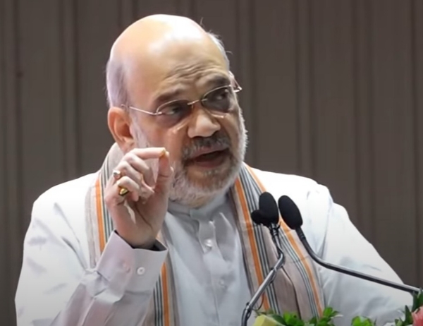 Union Minister Amit Shah at the conference held in Science City, Ahmedabad.