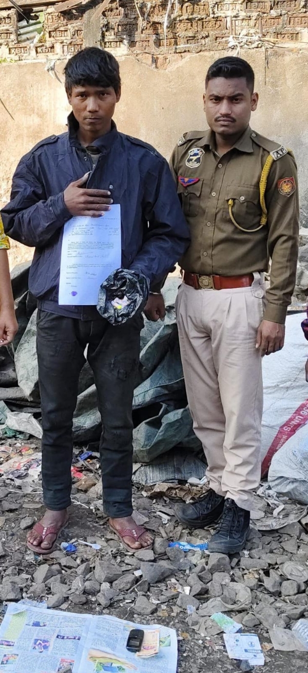 Image of the person arrested with heroin in Guwahati.