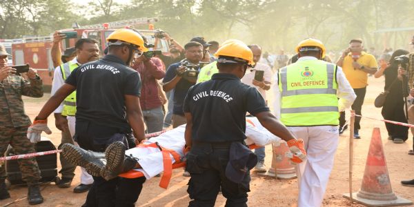 Civil Defence Mock Drill Conducted at Kahilipara 10th APBn