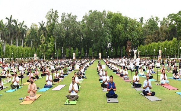 Special yoga session was started on Sunday at Raj Bhavan