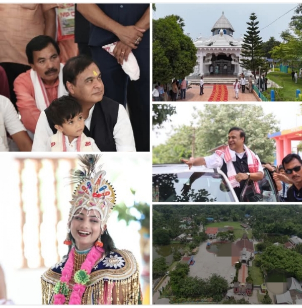 मुख्यमंत्री डॉ हिमंत बिस्व सरमा खटरा सत्र का दौरा करते हुए।