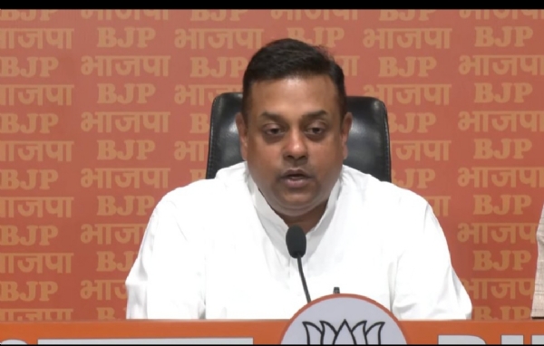 Sambit Patra  while  Addressing the press conference
