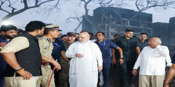 HM Amit Shah visits Air India plane crash site; 1,000 DNA tests expected to be conducted