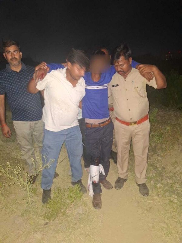 Accused has been shot in the leg Accused has been shot in the leg