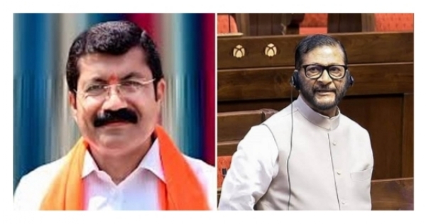 Uncontested NDA candidates from Assam, Kanad Purkayastha of  BJP and Birendra Prasad Baishya of AGP.