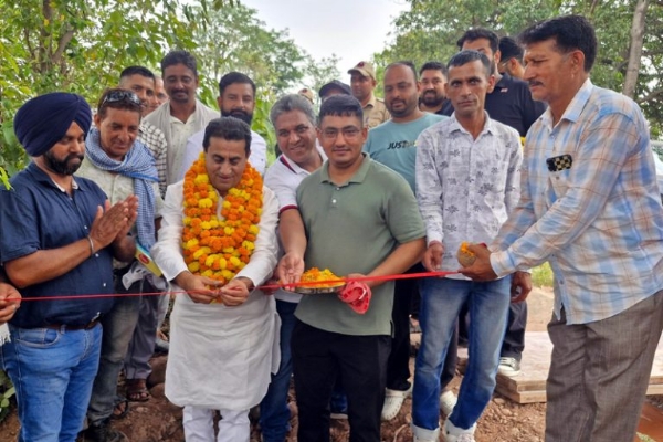 Jasrotia starts construction work of field channels