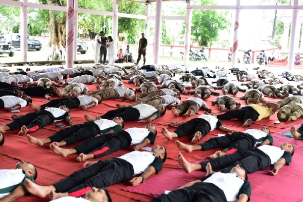 Image of the 11th International Yoga Day Celebration in Tamulpur.