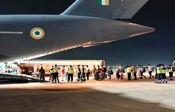 Evacuation flight of the Indian Air Force aircraft