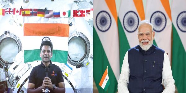PM Modi speaks with IAF Group Captain Shubhanshu Shukla aboard ISS through video call