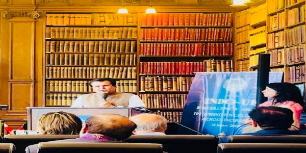 Maha Kumbh message of peace, patience and unity in times of war: Rakesh Shukla at Oxford University Union (UK)